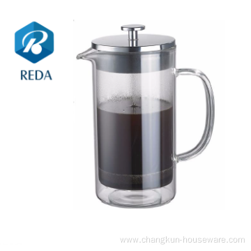 high quality double walled glass coffee french press